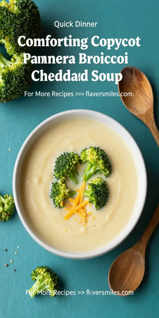 Comforting Copycat Panera Broccoli Cheddar Soup
