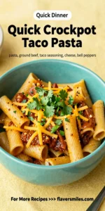 Quick Crockpot Taco Pasta