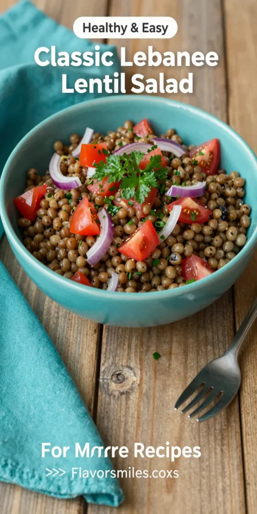 Classic Lebanese Lentil Salad