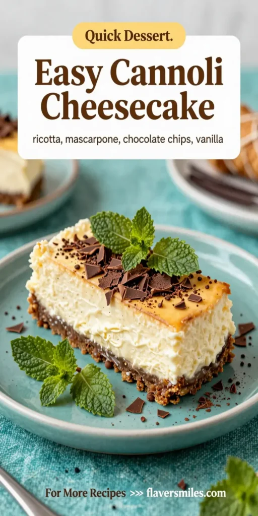 Easy Cannoli Cheesecake