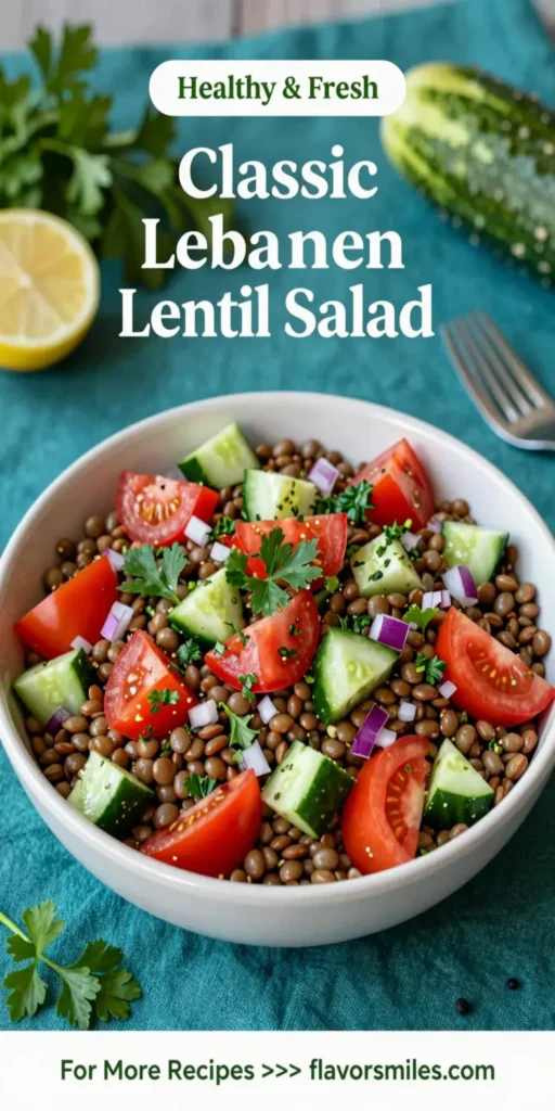 Classic Lebanese Lentil Salad