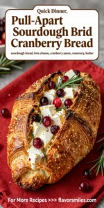 Pull-Apart Sourdough Brie and Cranberry Bread