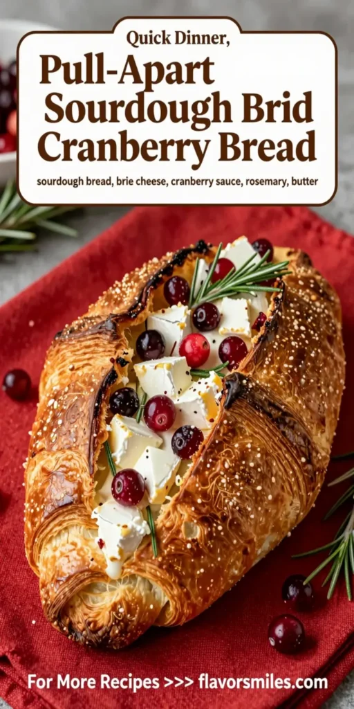 Pull-Apart Sourdough Brie and Cranberry Bread