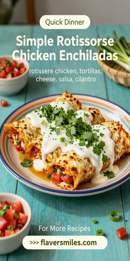 Simple Rotisserie Chicken Enchiladas