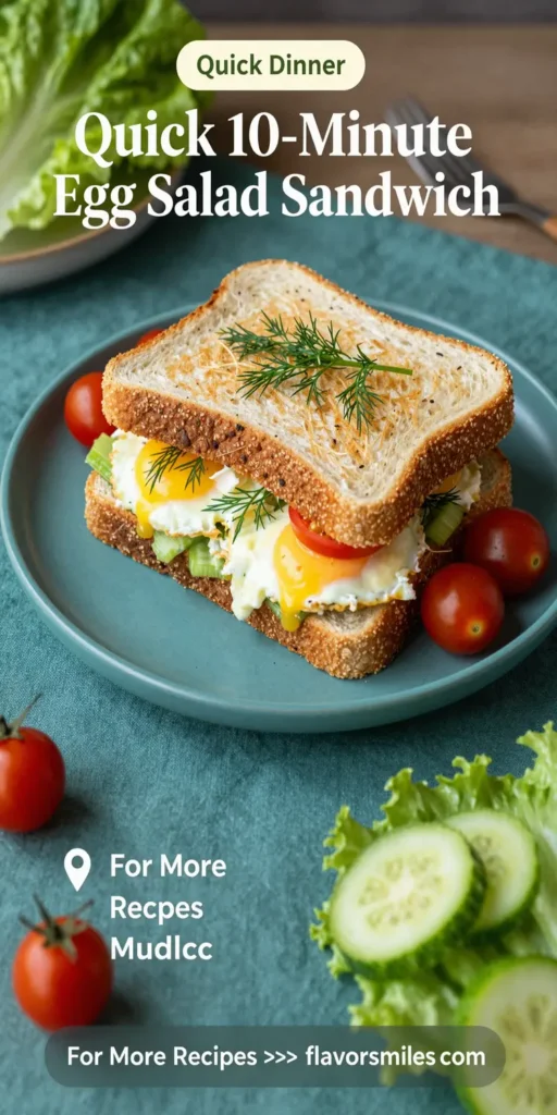 Quick 10-Minute Egg Salad Sandwich