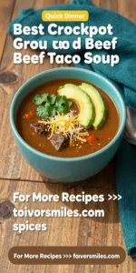 Best Crockpot Ground Beef Taco Soup