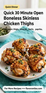Quick 30 Minute Oven Boneless Skinless Chicken Thighs