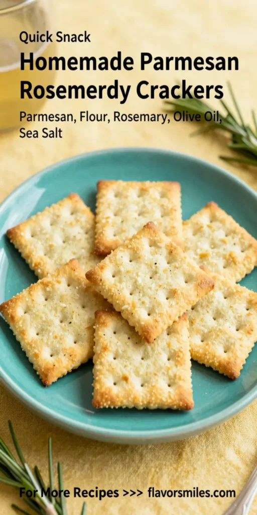 Homemade Parmesan Rosemary Crackers