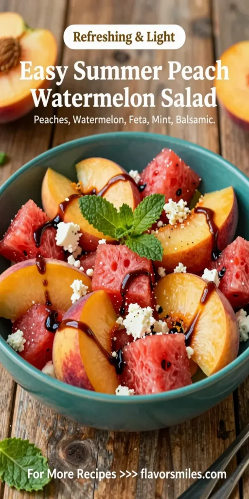 Easy Summer Peach Watermelon Salad