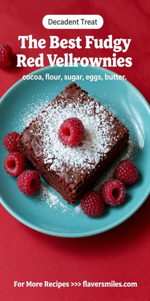 The Best Fudgy Red Velvet Brownies