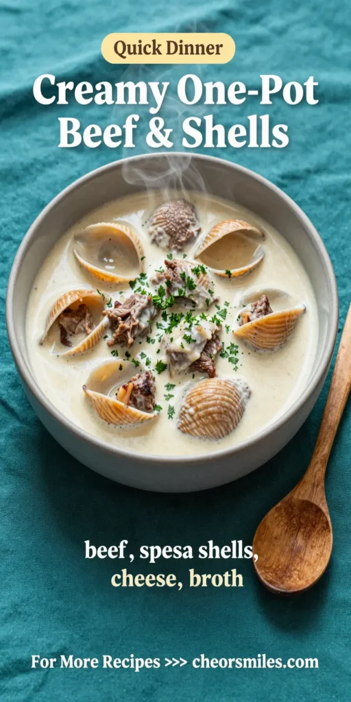 Creamy One-Pot Beef & Shells