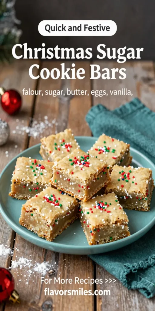 Christmas Sugar Cookie Bars
