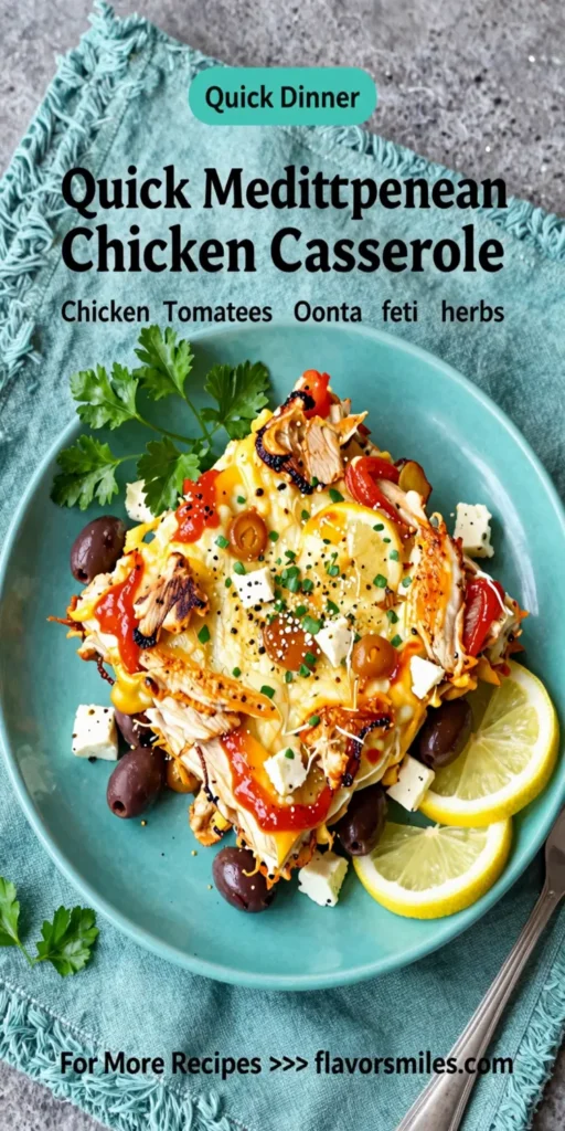 Quick Mediterranean Chicken Casserole
