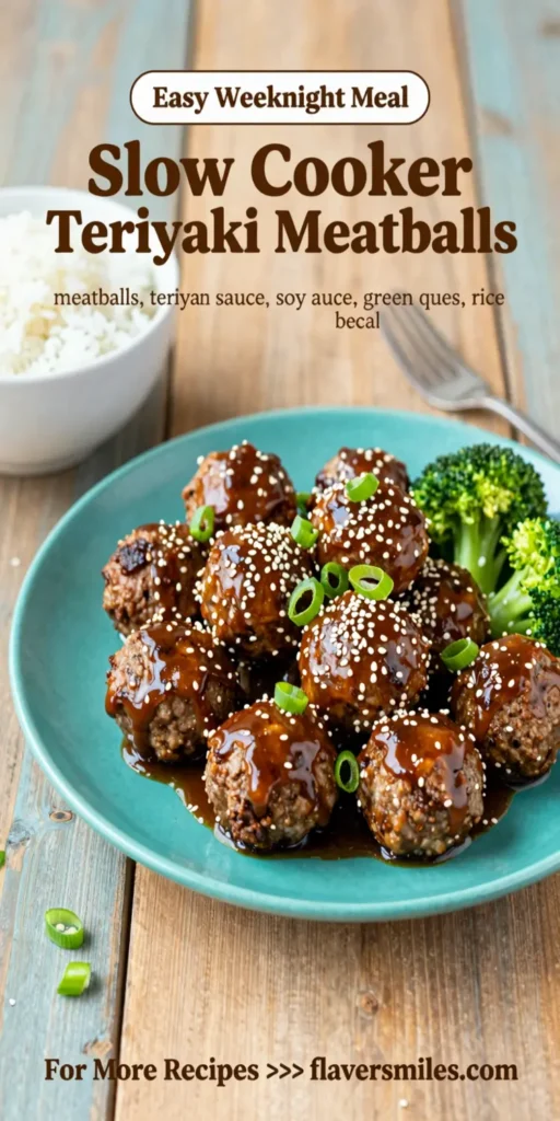 Slow Cooker Teriyaki Meatballs