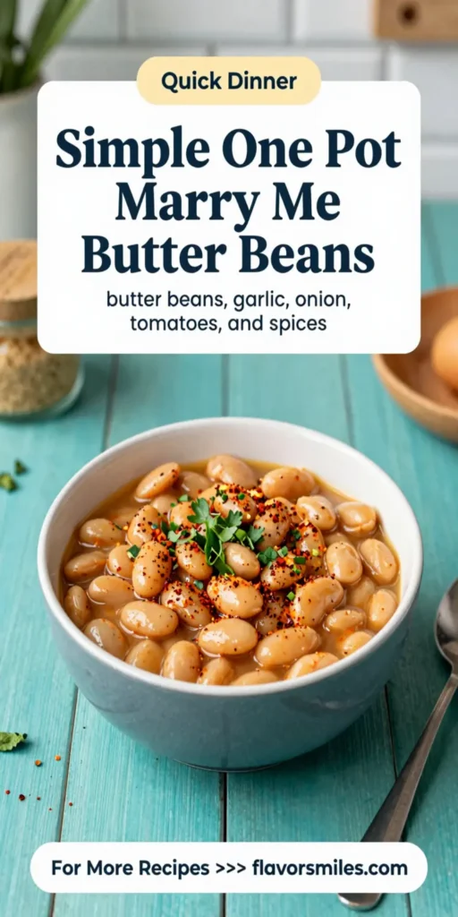 Simple One Pot Marry Me Butter Beans