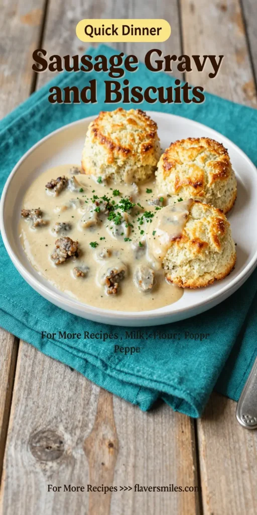 Sausage Gravy and Biscuits