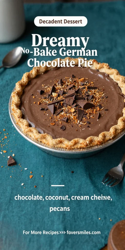 Dreamy No-Bake German Chocolate Pie