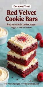 Red Velvet Cookie Bars