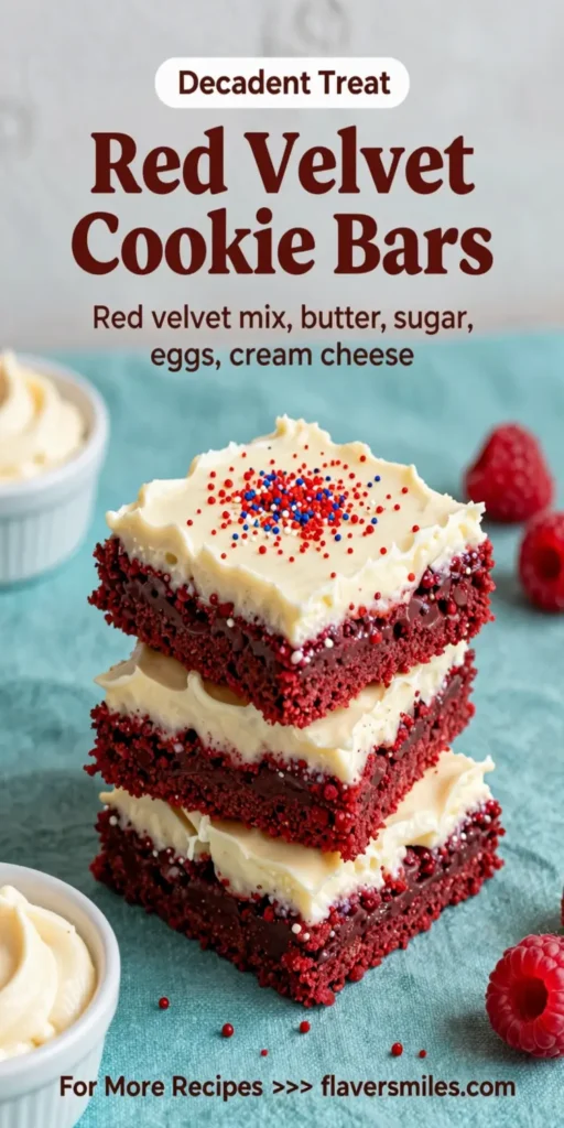 Red Velvet Cookie Bars