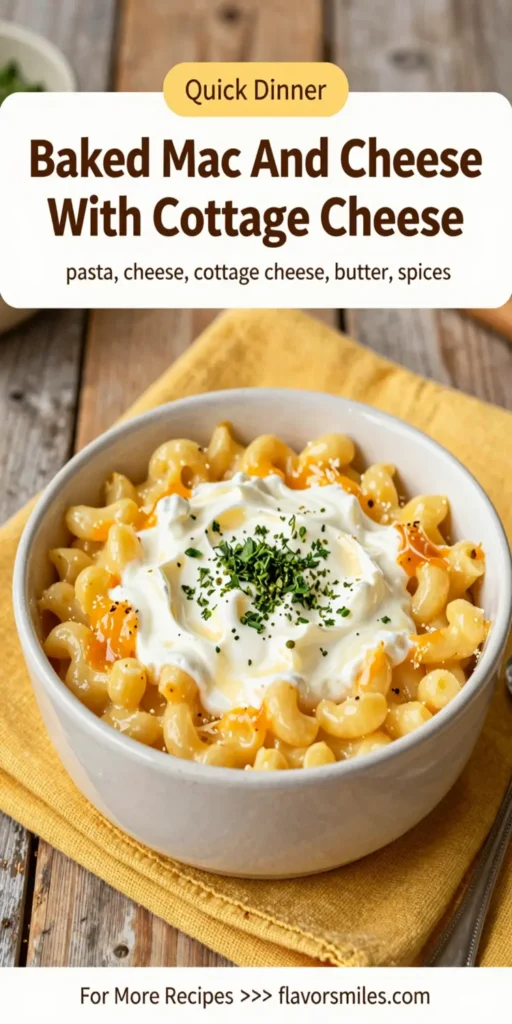 Baked Mac And Cheese With Cottage Cheese