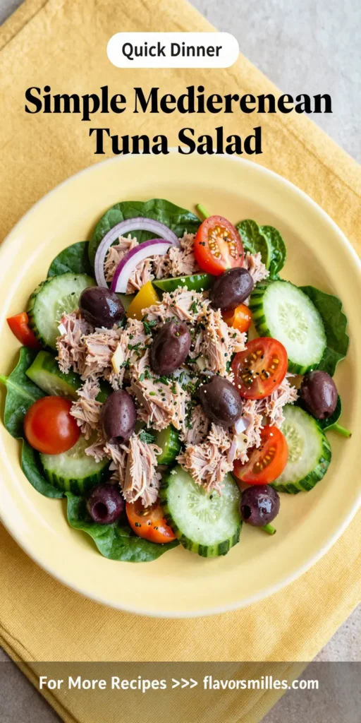 Simple Mediterranean Tuna Salad
