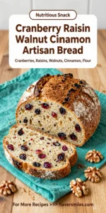 Cranberry Raisin Walnut Cinnamon Artisan Bread