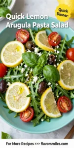 Quick Lemon Arugula Pasta Salad