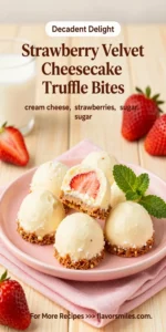 Strawberry Velvet Cheesecake Truffle Bites