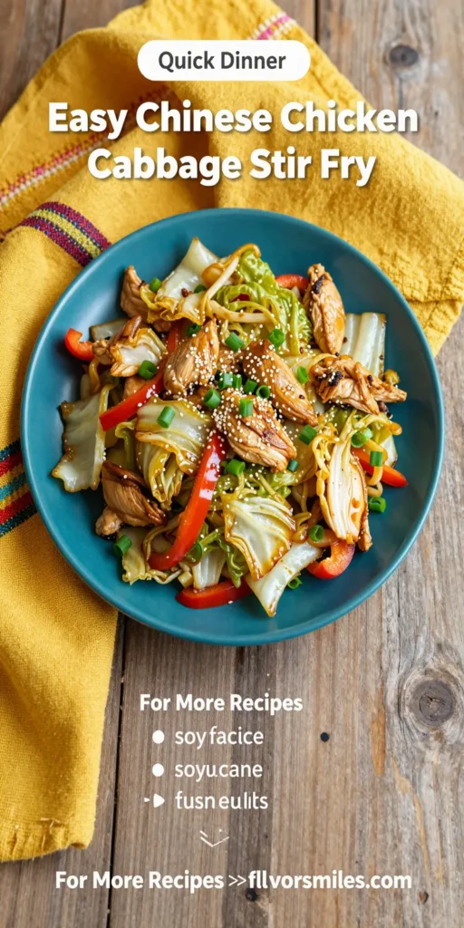 Easy Chinese Chicken Cabbage Stir Fry