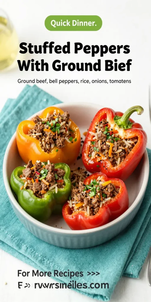 Stuffed Peppers With Ground Beef