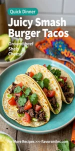 Juicy Smash Burger Tacos