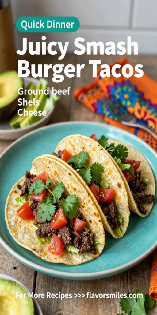 Juicy Smash Burger Tacos