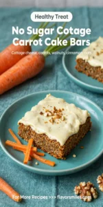 No Sugar Cottage Cheese Carrot Cake Bars