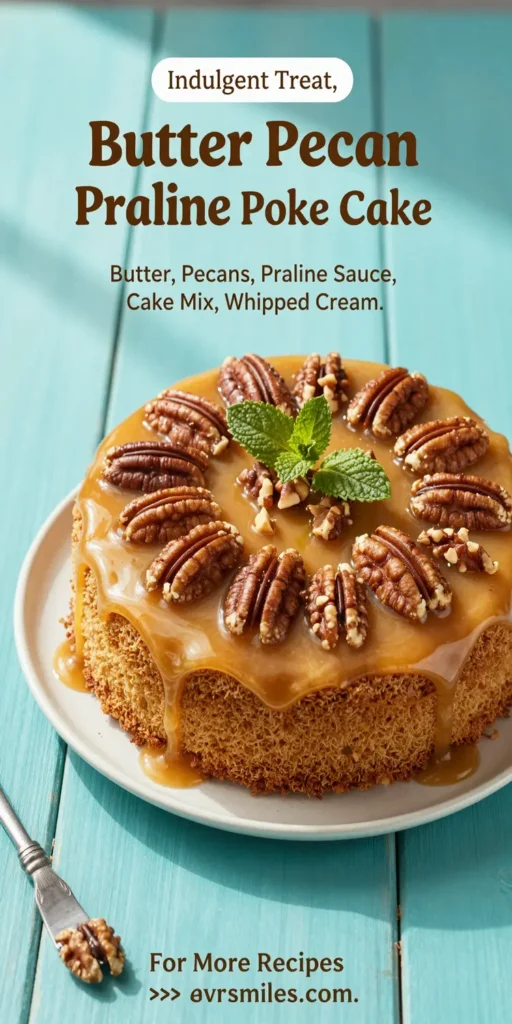 Butter Pecan Praline Poke Cake