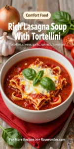 Rich Lasagna Soup With Tortellini