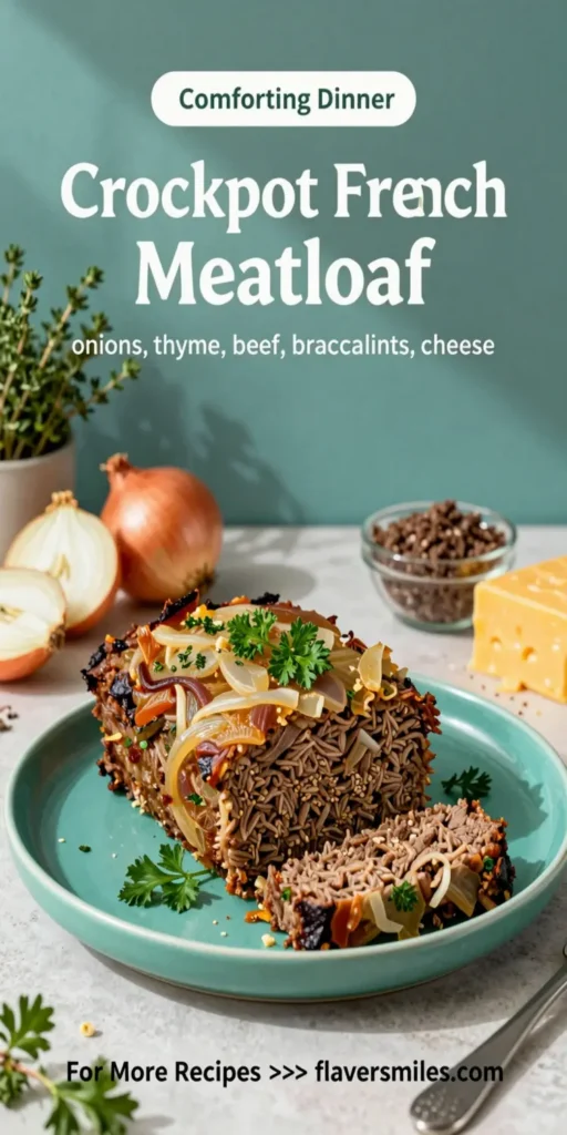 Crockpot French Onion Meatloaf