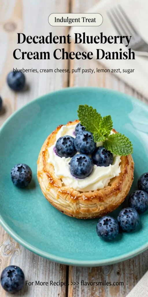 Decadent Blueberry Cream Cheese Danish