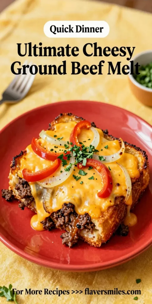 Ultimate Cheesy Ground Beef Melt