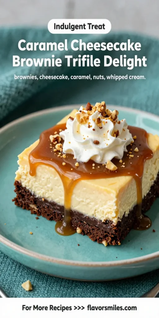 Caramel Cheesecake Brownie Trifle Delight