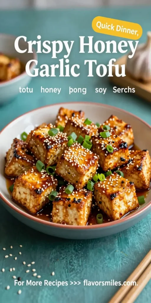 Crispy Honey Garlic Tofu
