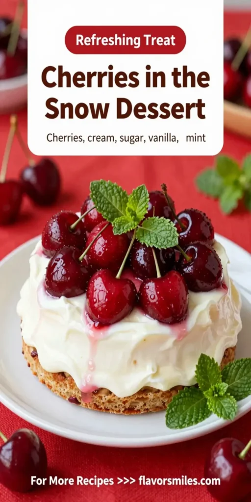 Cherries in the Snow Dessert