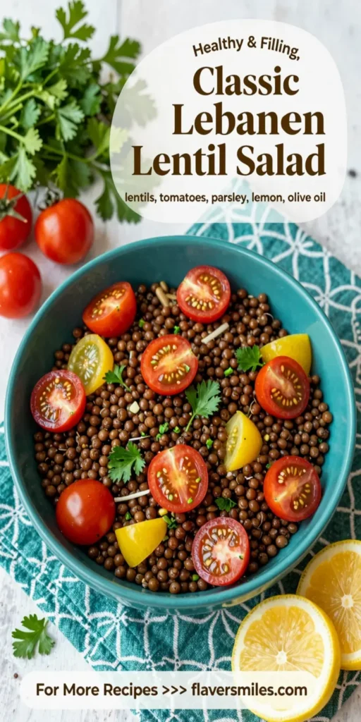 Classic Lebanese Lentil Salad