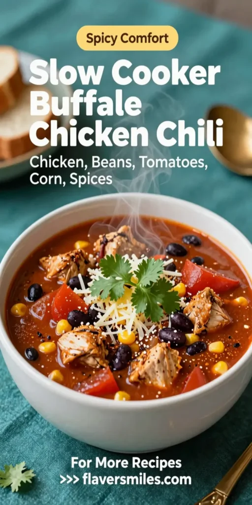 Slow Cooker Buffalo Chicken Chili