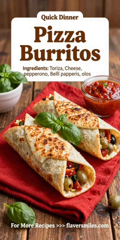 Pizza Burritos (Oven Baked or Air Fried)
