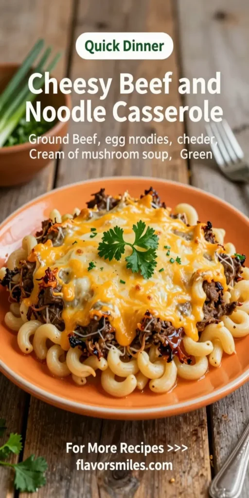 Cheesy Beef and Noodle Casserole