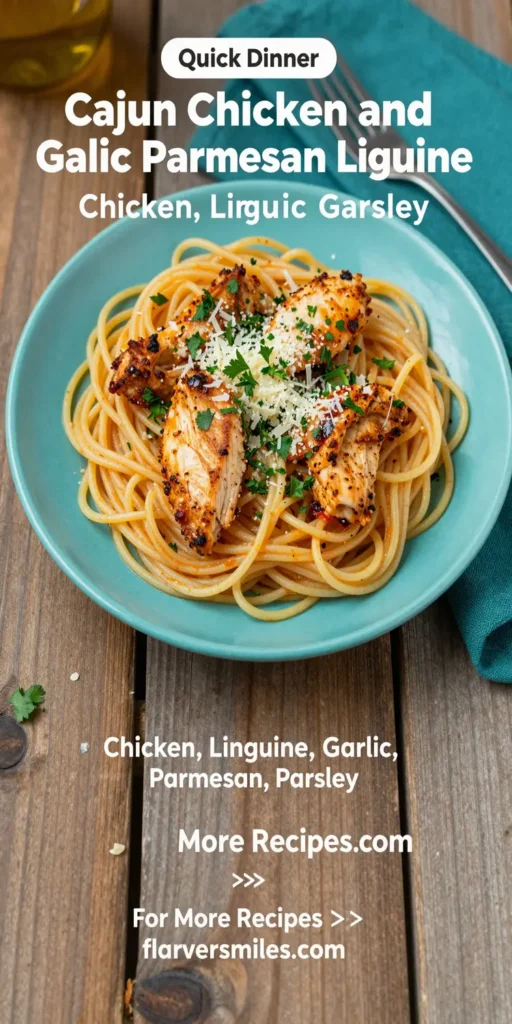 Cajun Chicken and Garlic Parmesan Linguine