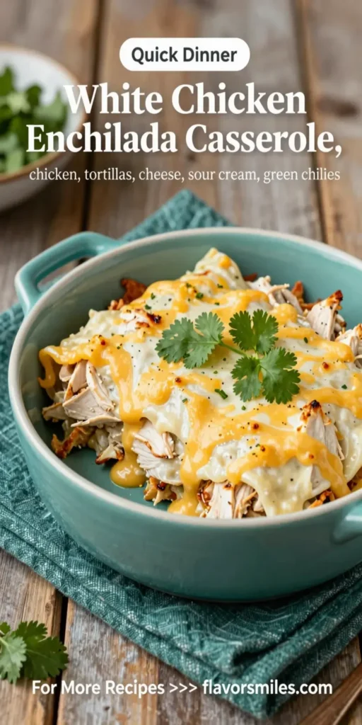 White Chicken Enchilada Casserole