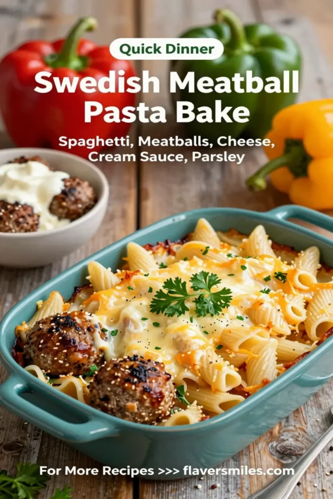 Swedish Meatball Pasta Bake