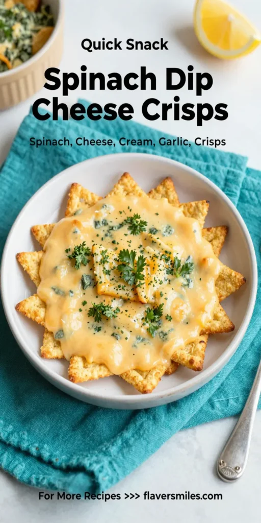 Spinach Dip Cheese Crisps