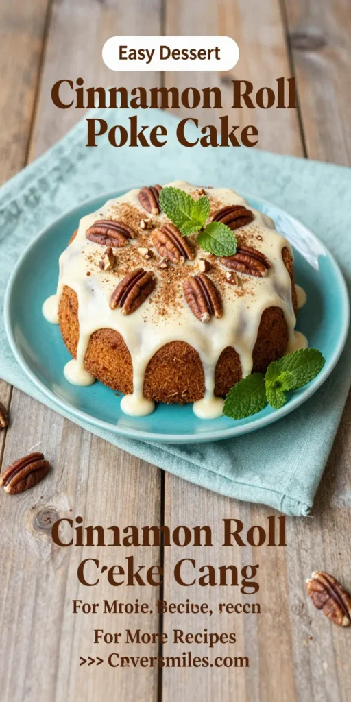 Cinnamon Roll Poke Cake